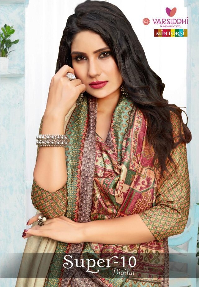 Super-10 By Varsiddhi 12501 To 12510 Series Indian Traditional Wear Collection Beautiful Stylish Fancy Colorful Party Wear & Occasional Wear Dolla Silk Sarees At Wholesale Price