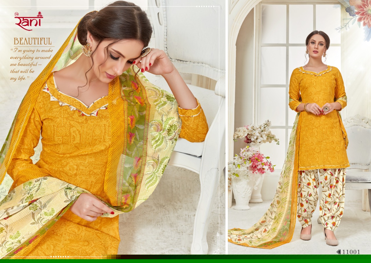 Surprise Vol-11 By Rani Fashion 11001 To 11015 Series Designer Patiyala Suits Beautiful Fancy Stylish Colorful Party Wear & Occasional Wear Semi Lawn Printed Dresses At Wholesale Price