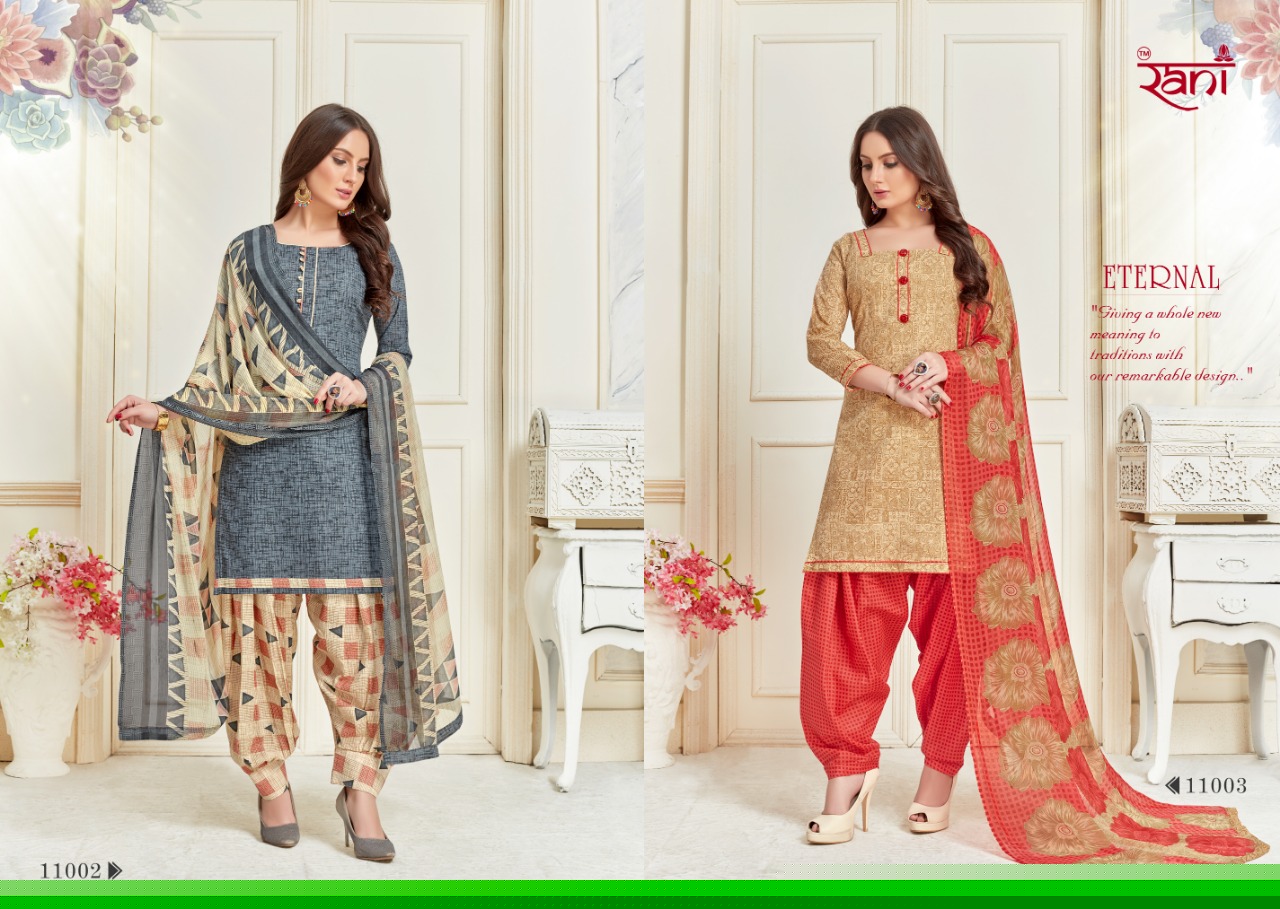 Surprise Vol-11 By Rani Fashion 11001 To 11015 Series Designer Patiyala Suits Beautiful Fancy Stylish Colorful Party Wear & Occasional Wear Semi Lawn Printed Dresses At Wholesale Price