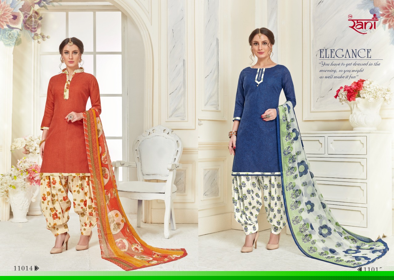 Surprise Vol-11 By Rani Fashion 11001 To 11015 Series Designer Patiyala Suits Beautiful Fancy Stylish Colorful Party Wear & Occasional Wear Semi Lawn Printed Dresses At Wholesale Price