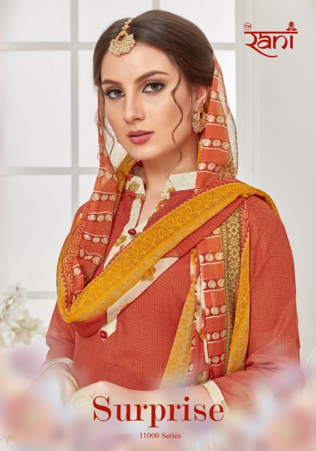 Surprise Vol-11 By Rani Fashion 11001 To 11015 Series Designer Patiyala Suits Beautiful Fancy Stylish Colorful Party Wear & Occasional Wear Semi Lawn Printed Dresses At Wholesale Price