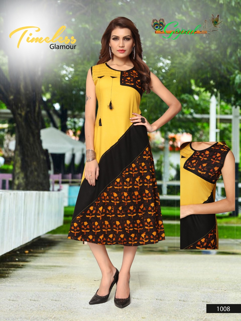 Swag Vol-2 By Gopal 1001 To 1008 Series Beautiful Colorful Stylish Fancy Casual Wear & Ethnic Wear & Ready To Wear Heavy Rayon Printed Kurtis At Wholesale Price