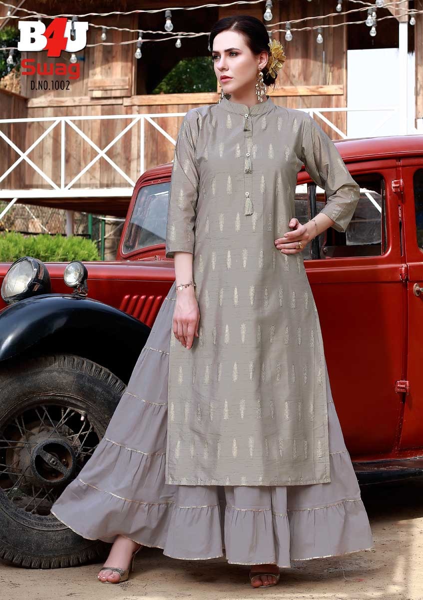 Swag By B4u 1001 To 1007 Series Designer Beautiful Stylish Fancy Colorful Casual Wear & Ethnic Wear Fancy Printed Kurtis At Wholesale Price