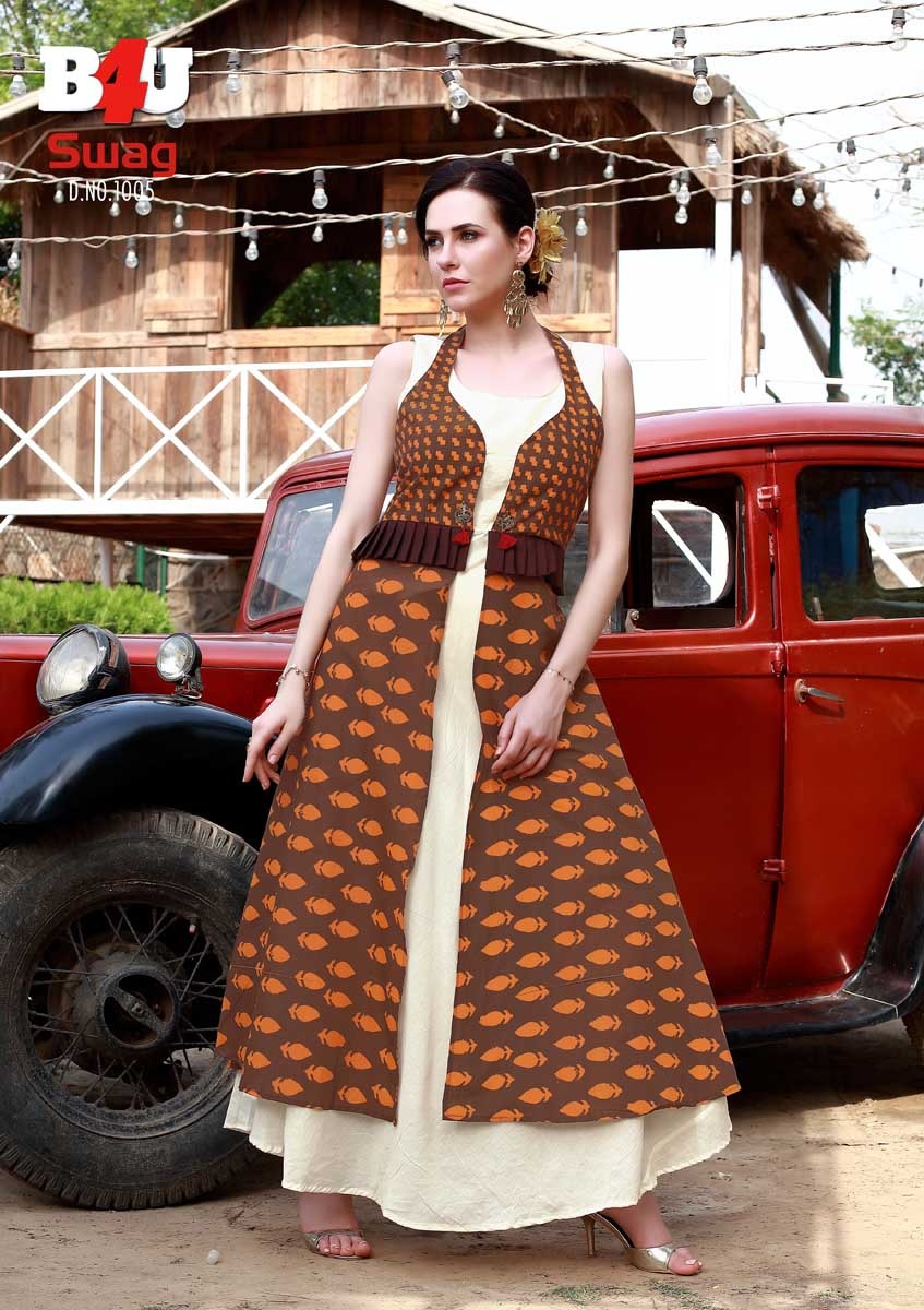Swag By B4u 1001 To 1007 Series Designer Beautiful Stylish Fancy Colorful Casual Wear & Ethnic Wear Fancy Printed Kurtis At Wholesale Price