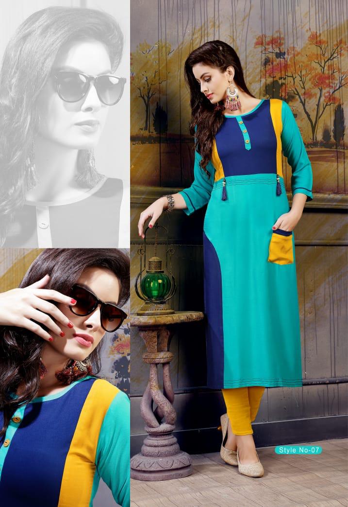 Swara Vol-1 By Kayra Lifestyle 01 To 08 Series Beautiful Stylish Fancy Colorful Party Wear & Casual Wear & Ready To Wear Rayon Printed Kurtis At Wholesale Price