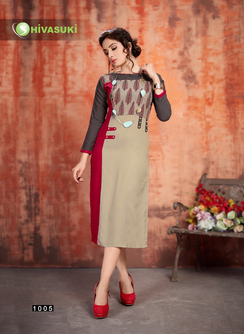 Swara Vol-1 By Shivasuki 1001 To 1008 Series Stylish Colorful Fancy Beautiful Casual Wear & Ethnic Wear Rayon Printed Kurtis At Wholesale Price