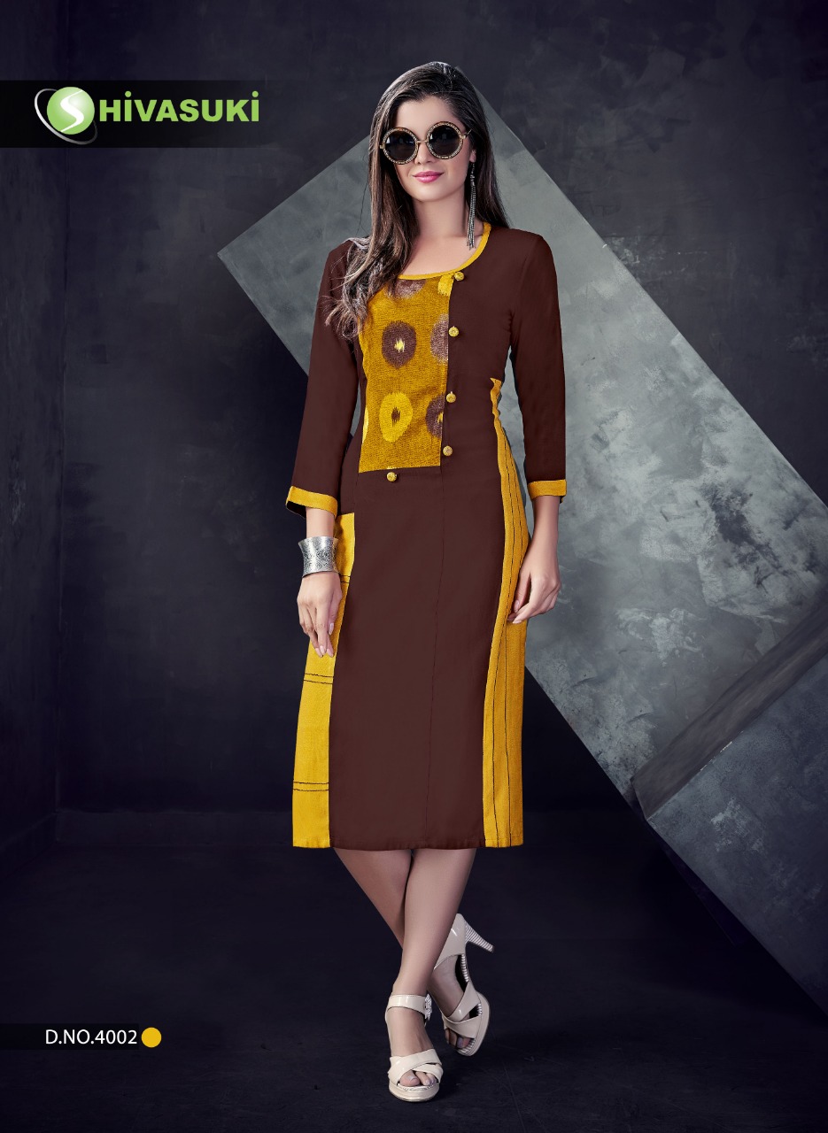 Swara Vol-4 By Shivasuki 4001 To 4008 Series Beautiful Colorful Stylish Fancy Casual Wear & Ethnic Wear & Ready To Wear Rayon Printed Kurtis At Wholesale Price