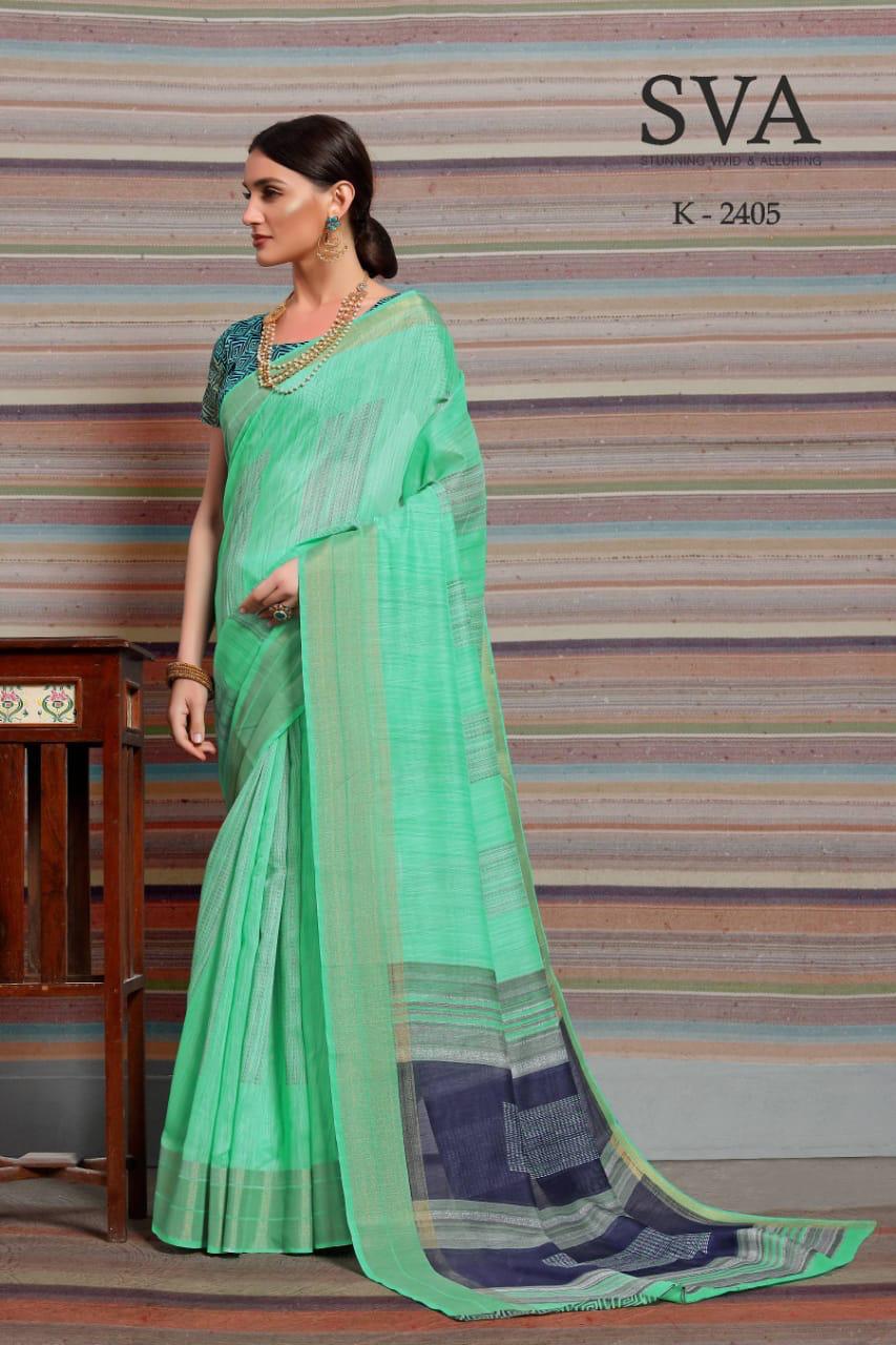 Swara And Palkhi By Sva Indian Traditional Wear Collection Beautiful Stylish Fancy Colorful Party Wear & Occasional Wear Pure Linen Printed Sarees At Wholesale Price
