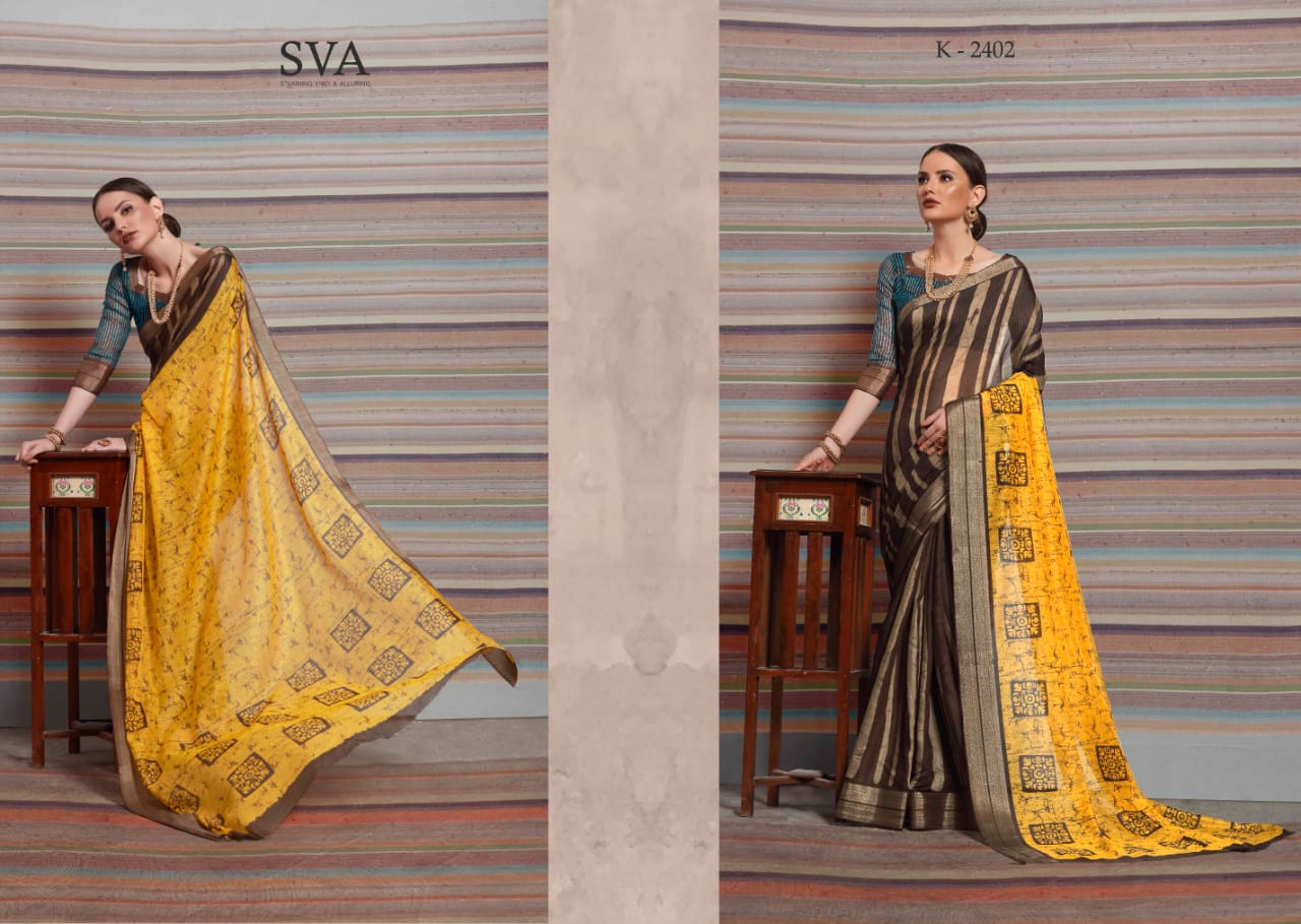 Swara By Sva 2401 To 2412 Series Indian Traditional Wear Collection Beautiful Stylish Fancy Colorful Party Wear & Occasional Wear Fancy Cotton Sarees At Wholesale Price