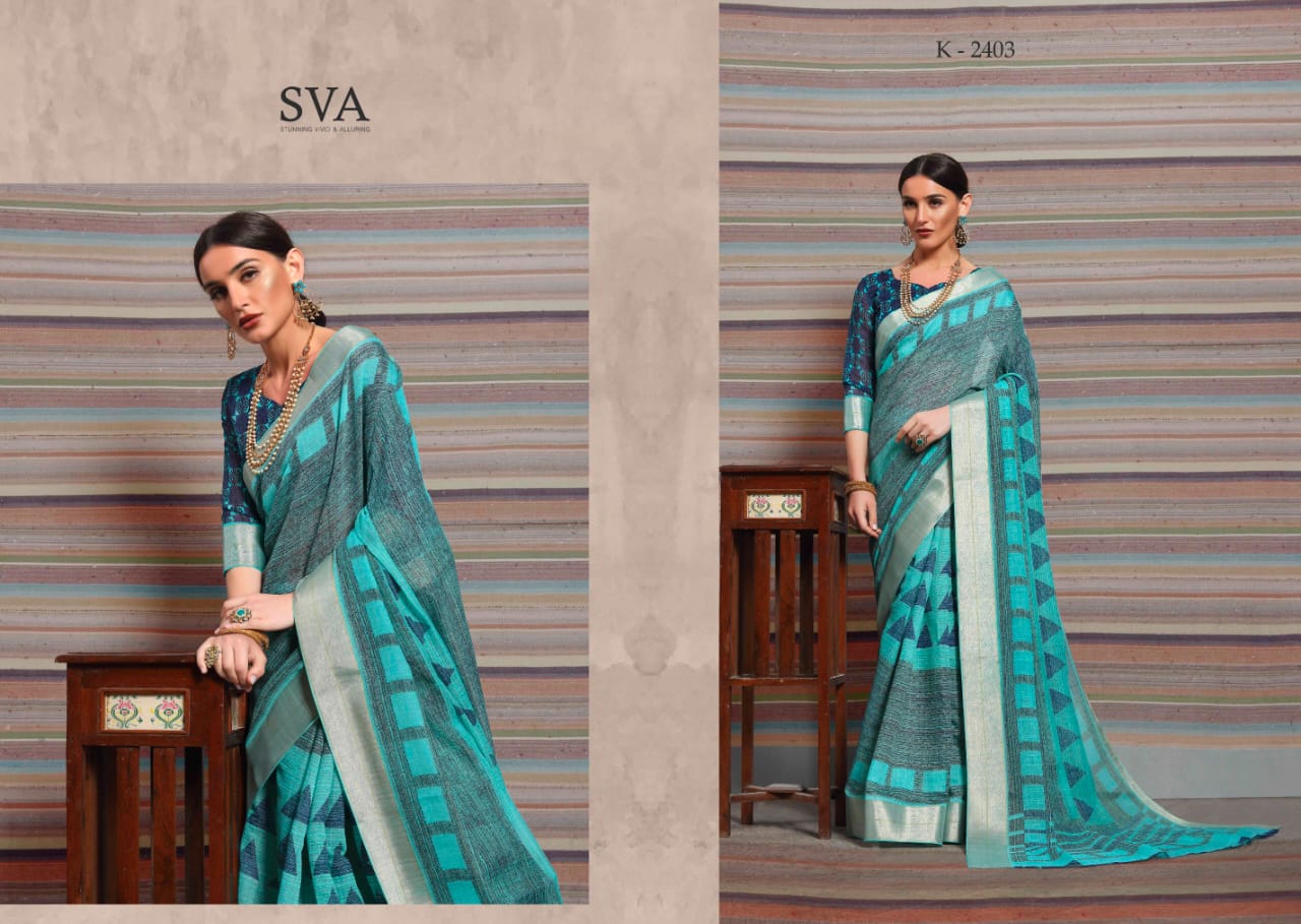 Swara By Sva 2401 To 2412 Series Indian Traditional Wear Collection Beautiful Stylish Fancy Colorful Party Wear & Occasional Wear Fancy Cotton Sarees At Wholesale Price
