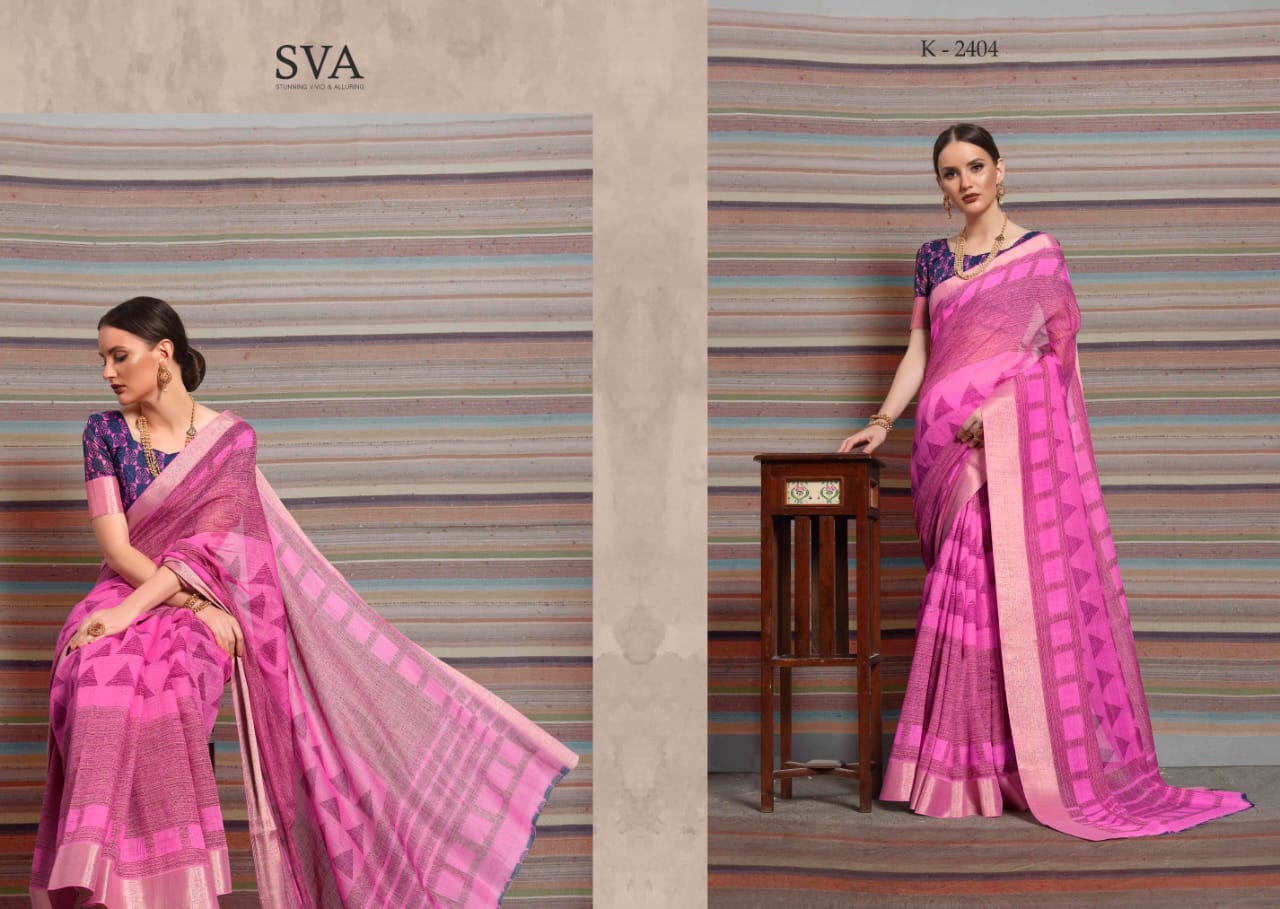 Swara By Sva 2401 To 2412 Series Indian Traditional Wear Collection Beautiful Stylish Fancy Colorful Party Wear & Occasional Wear Fancy Cotton Sarees At Wholesale Price