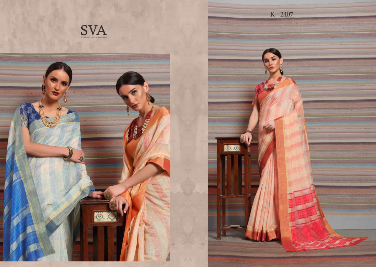 Swara By Sva 2401 To 2412 Series Indian Traditional Wear Collection Beautiful Stylish Fancy Colorful Party Wear & Occasional Wear Fancy Cotton Sarees At Wholesale Price