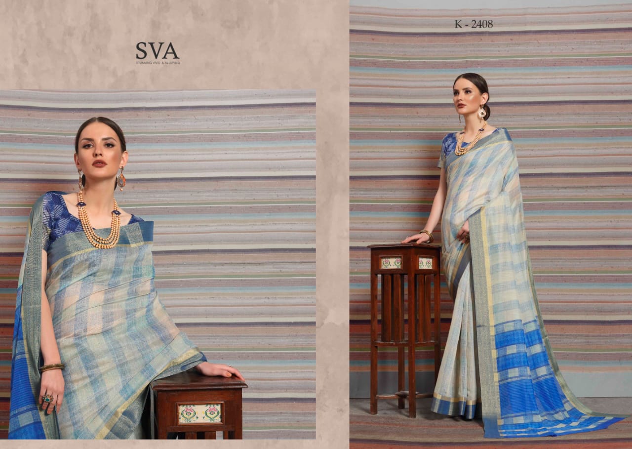Swara By Sva 2401 To 2412 Series Indian Traditional Wear Collection Beautiful Stylish Fancy Colorful Party Wear & Occasional Wear Fancy Cotton Sarees At Wholesale Price