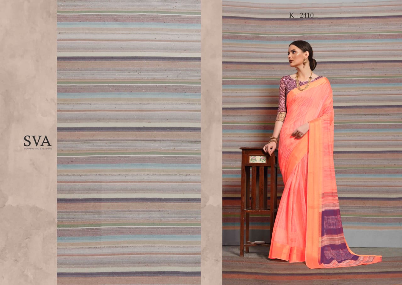 Swara By Sva 2401 To 2412 Series Indian Traditional Wear Collection Beautiful Stylish Fancy Colorful Party Wear & Occasional Wear Fancy Cotton Sarees At Wholesale Price