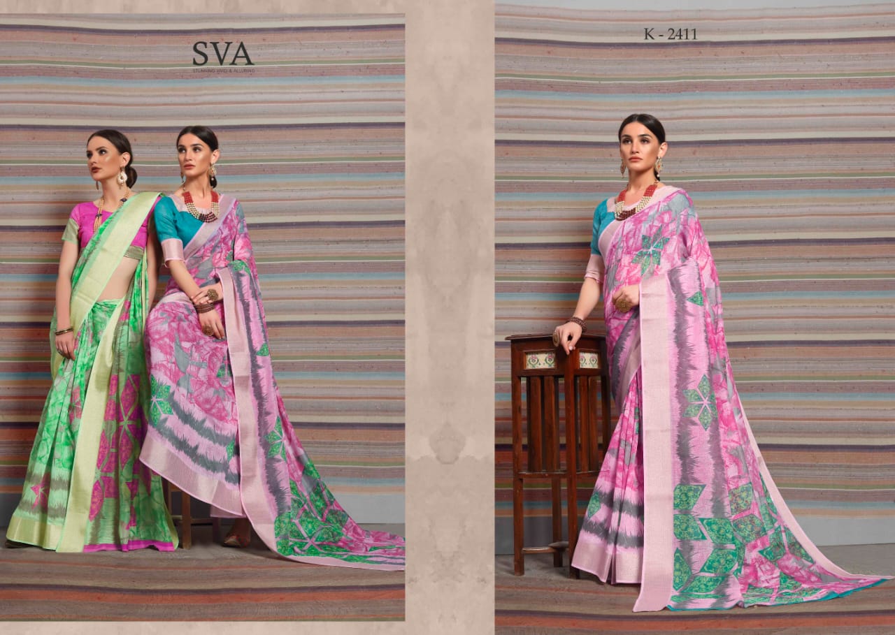 Swara By Sva 2401 To 2412 Series Indian Traditional Wear Collection Beautiful Stylish Fancy Colorful Party Wear & Occasional Wear Fancy Cotton Sarees At Wholesale Price