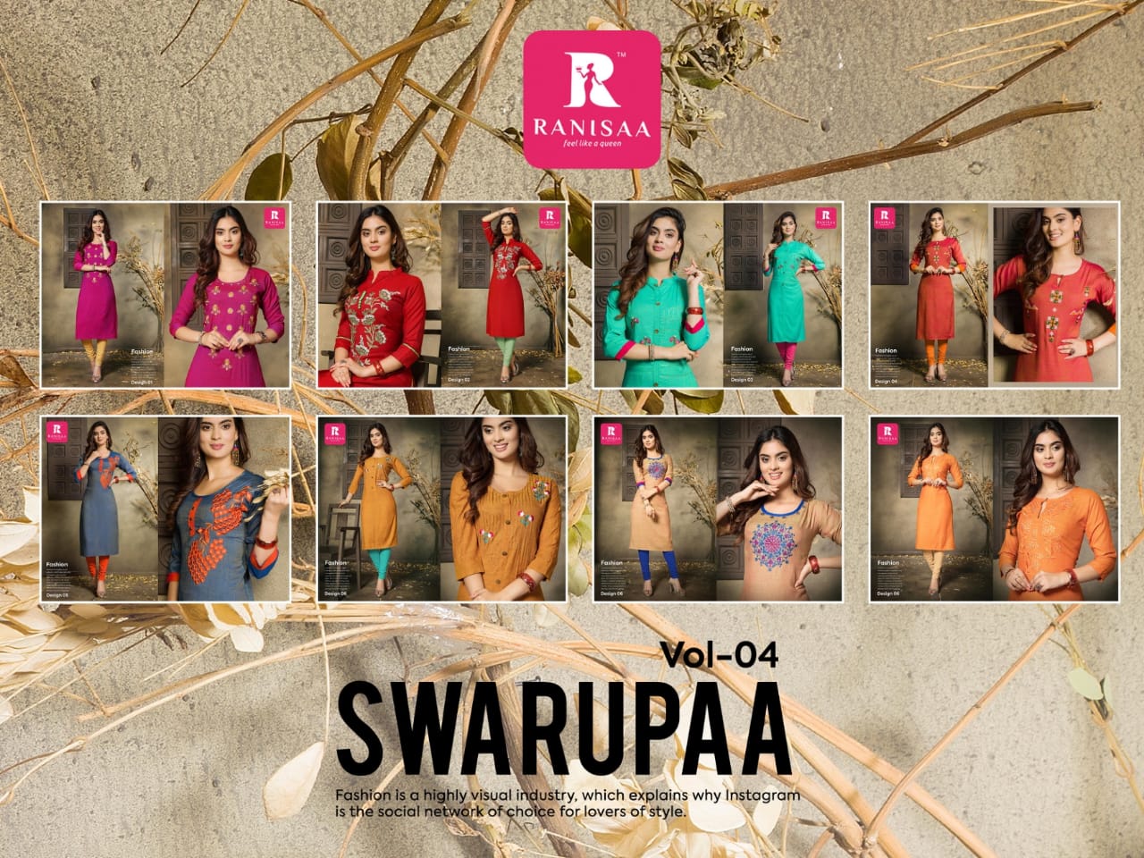 Swarupaa Vol-4 By Ranisa 01 To 08 Series Beautiful Stylish Fancy Colorful Casual Wear & Ethnic Wear Heavy Rayon Embroidery Kurti With Fancy Duppta Kurtis At Wholesale Price