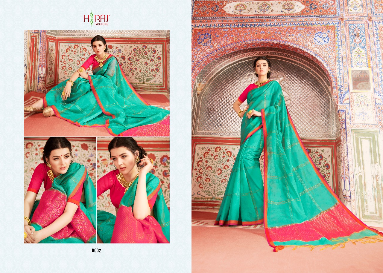Swastika By H Raj 9001 To 9012 Series Indian Beautiful Traditional Wear Collection Colorful Stylish Fancy Party Wear & Occasional Wear Banarasi Cotton Silk Sarees At Wholesale Price