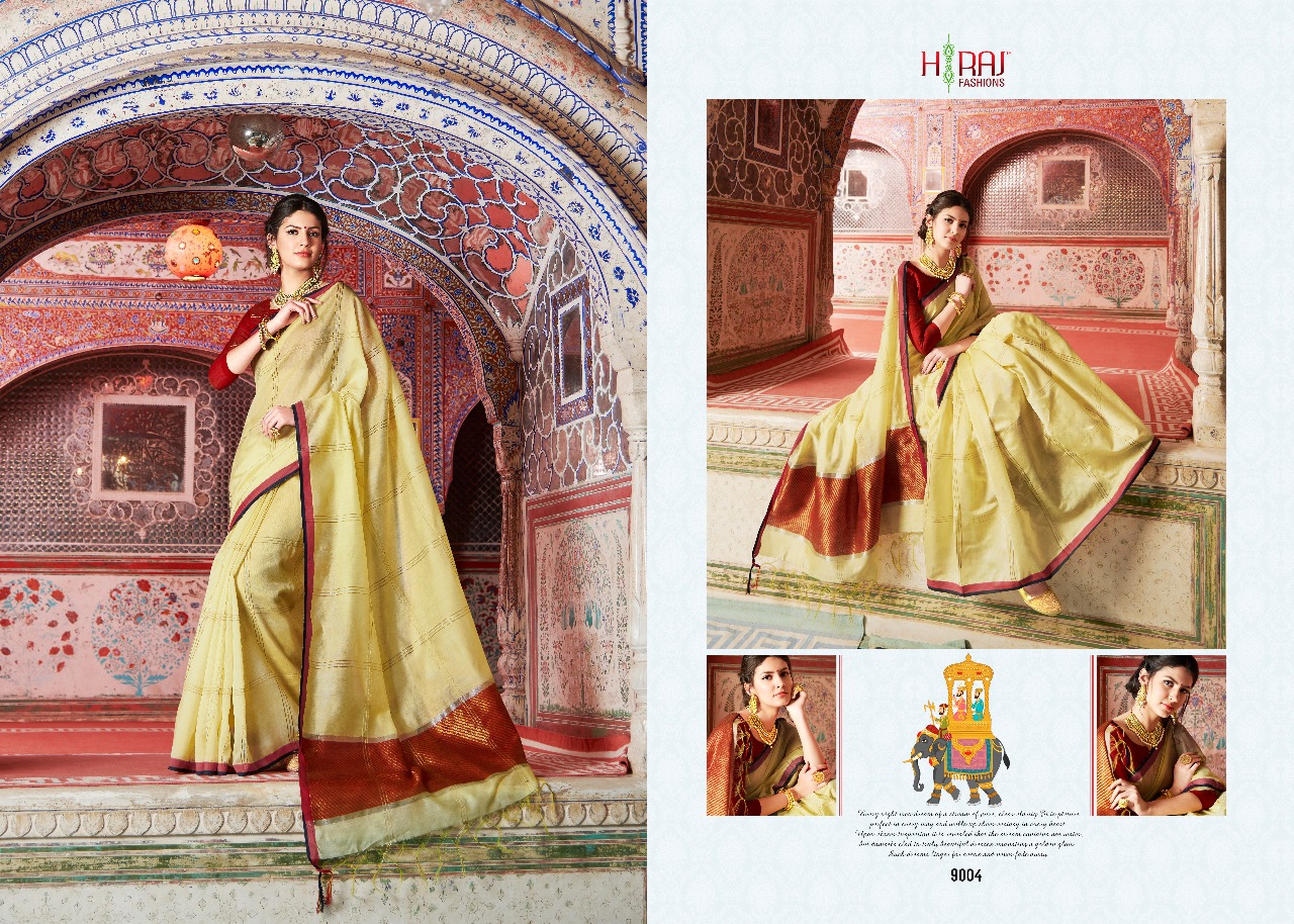 Swastika By H Raj 9001 To 9012 Series Indian Beautiful Traditional Wear Collection Colorful Stylish Fancy Party Wear & Occasional Wear Banarasi Cotton Silk Sarees At Wholesale Price