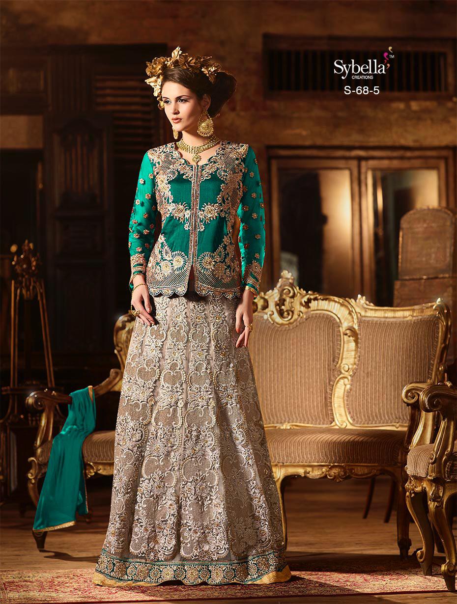 Sybella S-60 Series Nx By Sybella Creations Designer Beautiful Wedding Collection Occasional Wear & Party Wear Heavy Net Embroidered Dresses At Wholesale Price