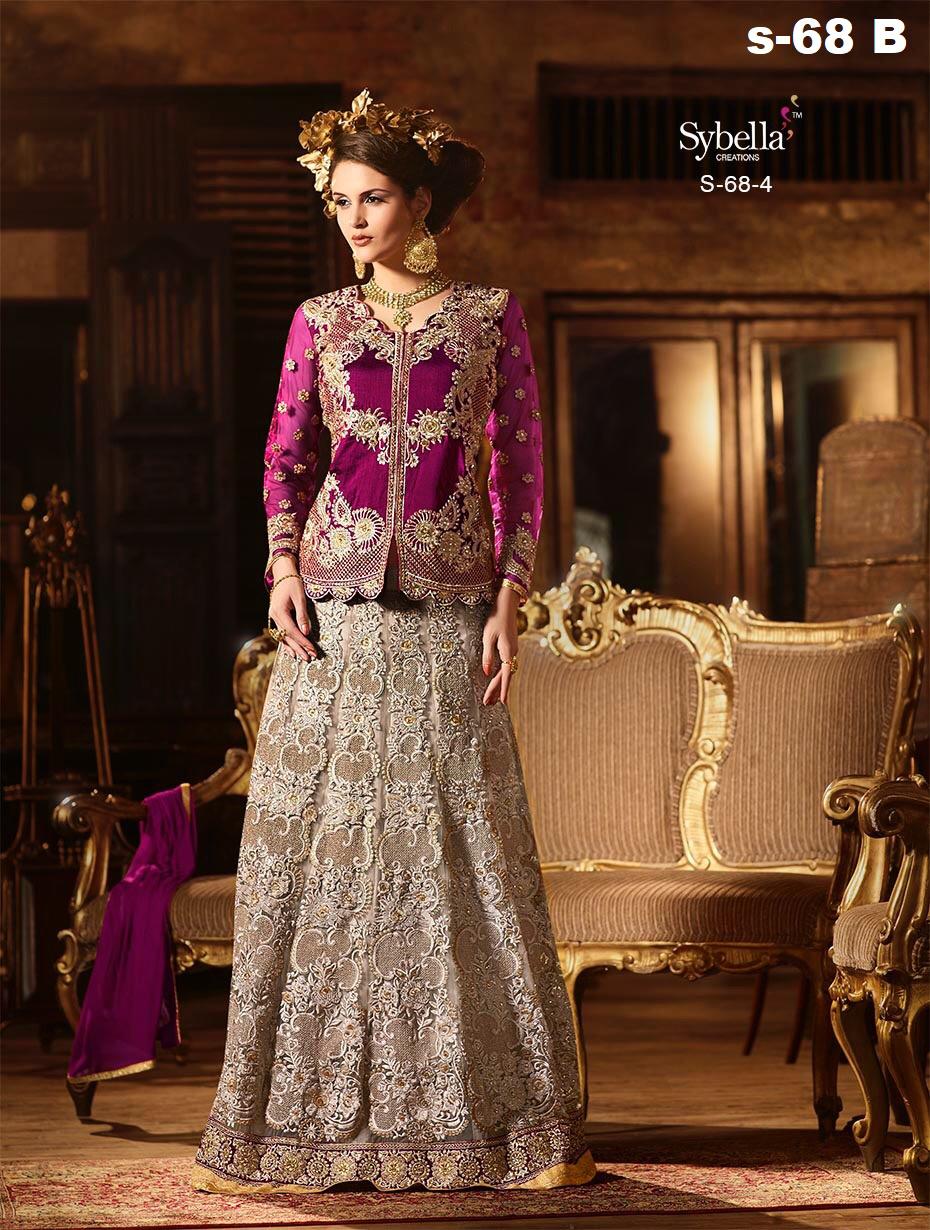 Sybella S-60 Series Nx By Sybella Creations Designer Beautiful Wedding Collection Occasional Wear & Party Wear Heavy Net Embroidered Dresses At Wholesale Price