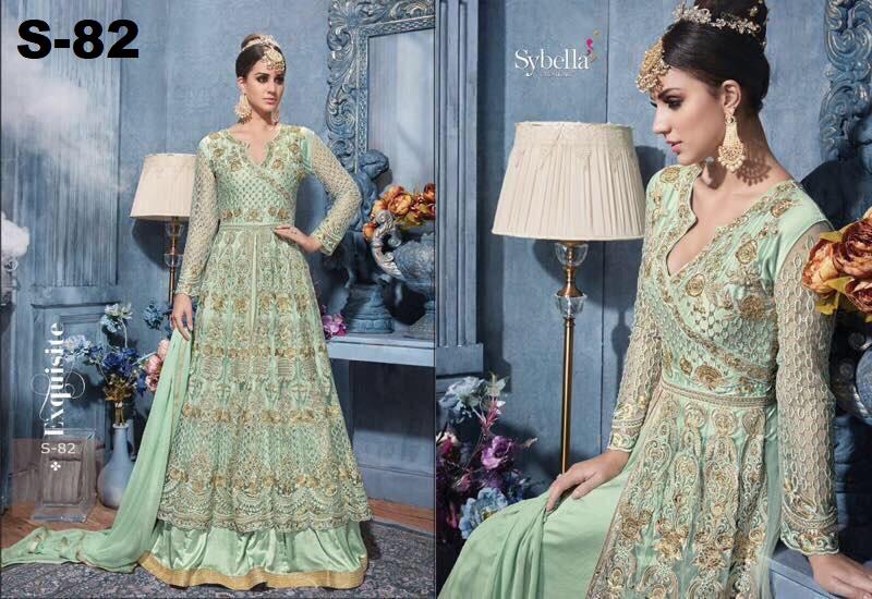 Sybella S-81 Series Nx By Sybella Creations Designer Beautiful Wedding Collection Occasional Wear & Party Wear Heavy Net Embroidered Dresses At Wholesale Price