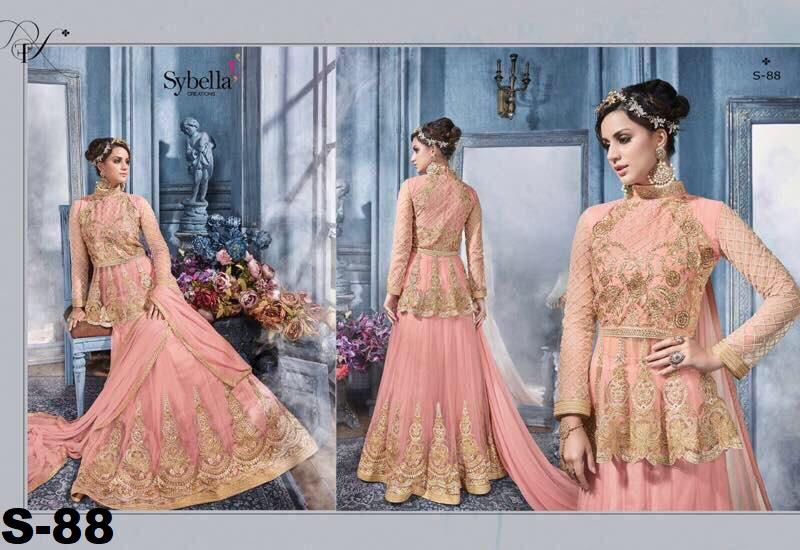 Sybella S-81 Series Nx By Sybella Creations Designer Beautiful Wedding Collection Occasional Wear & Party Wear Heavy Net Embroidered Dresses At Wholesale Price