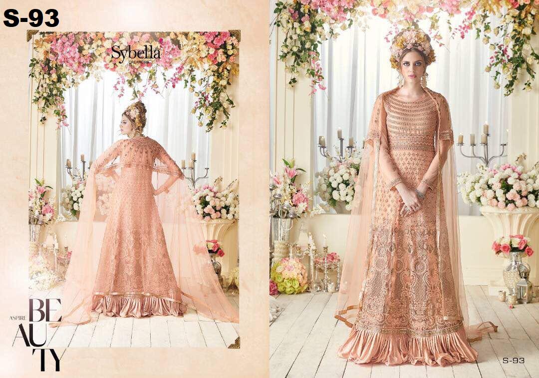 Sybella S-91 Series Nx By Sybella Creations Designer Beautiful Wedding Collection Occasional Wear & Party Wear Heavy Net Embroidered Dresses At Wholesale Price