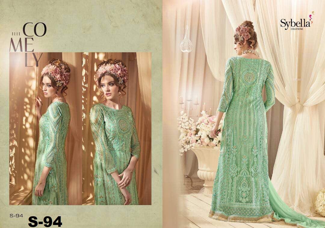 Sybella S-91 Series Nx By Sybella Creations Designer Beautiful Wedding Collection Occasional Wear & Party Wear Heavy Net Embroidered Dresses At Wholesale Price