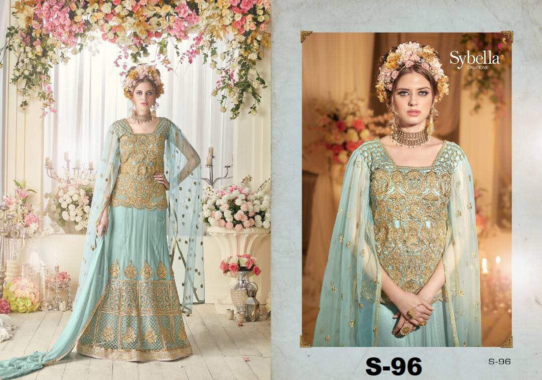 Sybella S-91 Series Nx By Sybella Creations Designer Beautiful Wedding Collection Occasional Wear & Party Wear Heavy Net Embroidered Dresses At Wholesale Price