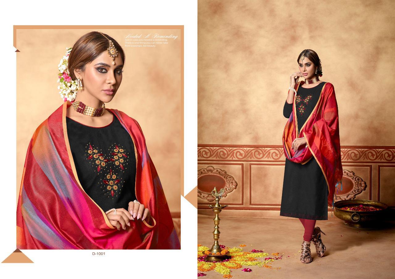 Tai Dai By Amrut Varsha Creation 1001 To 1010 Series Beautiful Suits Stylish Fancy Colorful Casual Wear & Ethnic Wear & Ready To Wear Heavy Cotton Slub With Handwork Dresses At Wholesale Price