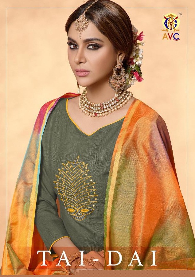 Tai Dai By Amrut Varsha Creation 1001 To 1010 Series Beautiful Suits Stylish Fancy Colorful Casual Wear & Ethnic Wear & Ready To Wear Heavy Cotton Slub With Handwork  Dresses At Wholesale Price