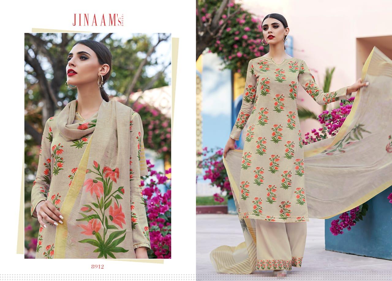 Taima By Jinaam Dresses 8910 To 8915 Series Beautiful Stylish Designer Printed And Embroidered Party Wear Occasional Wear Cotton Satin Digital Printed Dresses At Wholesale Price