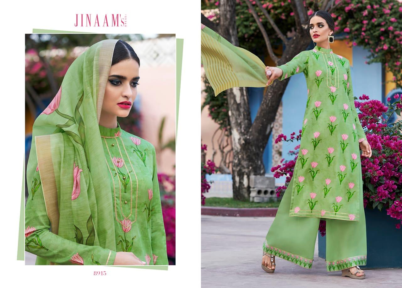 Taima By Jinaam Dresses 8910 To 8915 Series Beautiful Stylish Designer Printed And Embroidered Party Wear Occasional Wear Cotton Satin Digital Printed Dresses At Wholesale Price