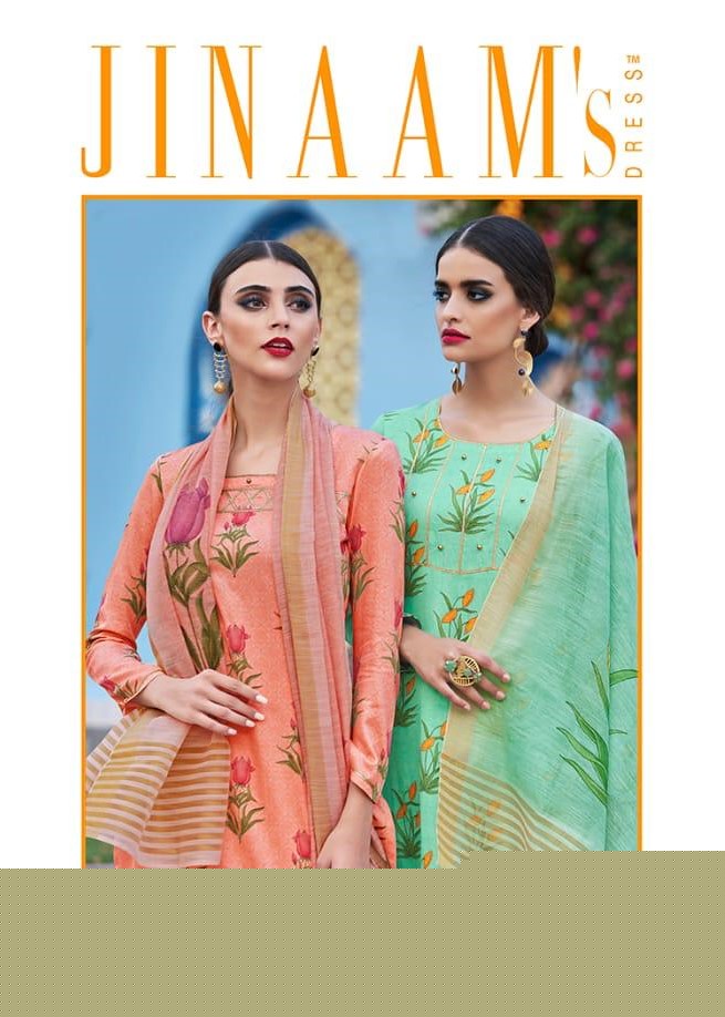 Taima By Jinaam Dresses 8910 To 8915 Series Beautiful Stylish Designer Printed And Embroidered Party Wear Occasional Wear Cotton Satin Digital Printed Dresses At Wholesale Price
