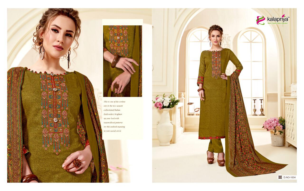 Taj By Kalapriya 1001 To 1007 Series Designer Festive Suits Collection Beautiful Stylish Fancy Colorful Party Wear & Occasional Wear Heavy Jam Silk Embroidered Dresses At Wholesale Price