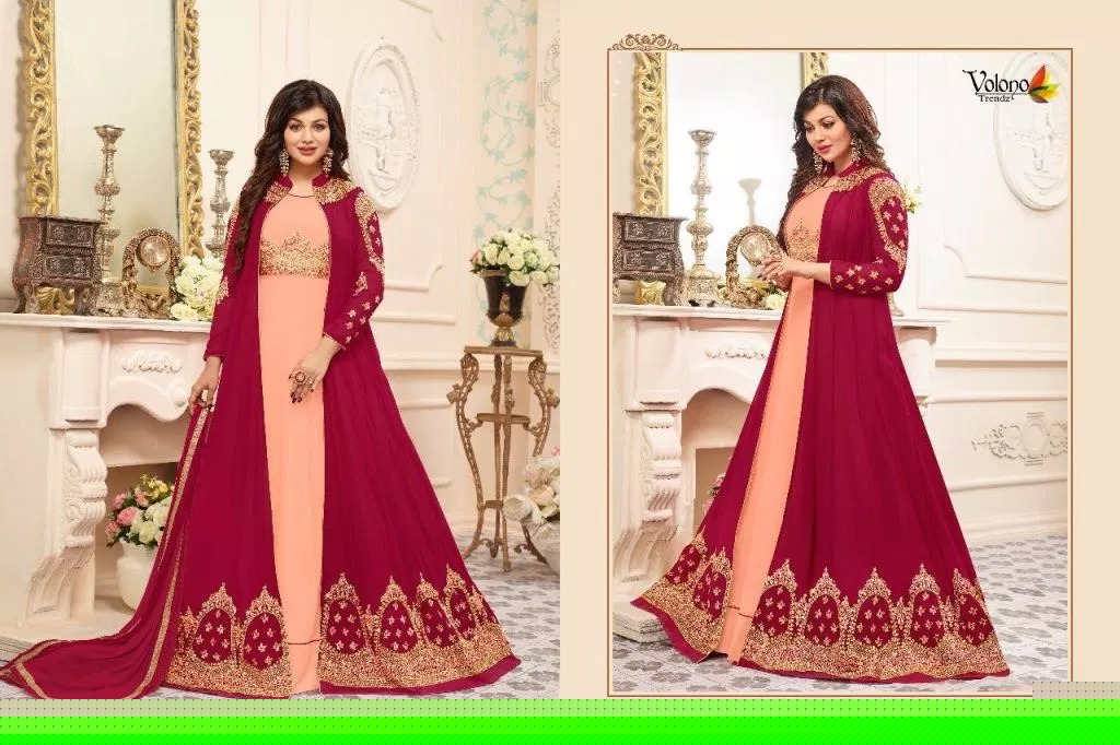 Takia Vol-1 Nx By Volono Trendz 1003 To 1006 Series Designer Beautiful Fancy Colorful Stylish Party Wear & Occasional Wear Faux Georgette Embroidered Dresses At Wholesale Price