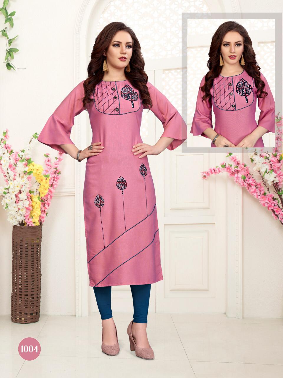 Tamana Vol-1 By T S Fashion 1001 To 1008 Series Designer Collection Suits Beautiful Stylish Fancy Colorful Party Wear & Occasional Wear Rayon Namo Slub Kurtis At Wholesale Price