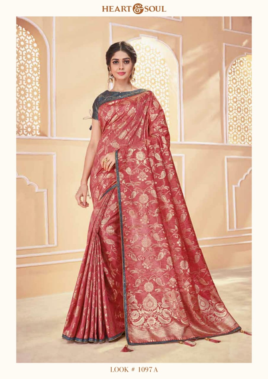 Tanaaz By Heart & Soul Indian Traditional Wear Collection Beautiful Stylish Fancy Colorful Party Wear & Occasional Wear Fancy Sarees At Wholesale Price