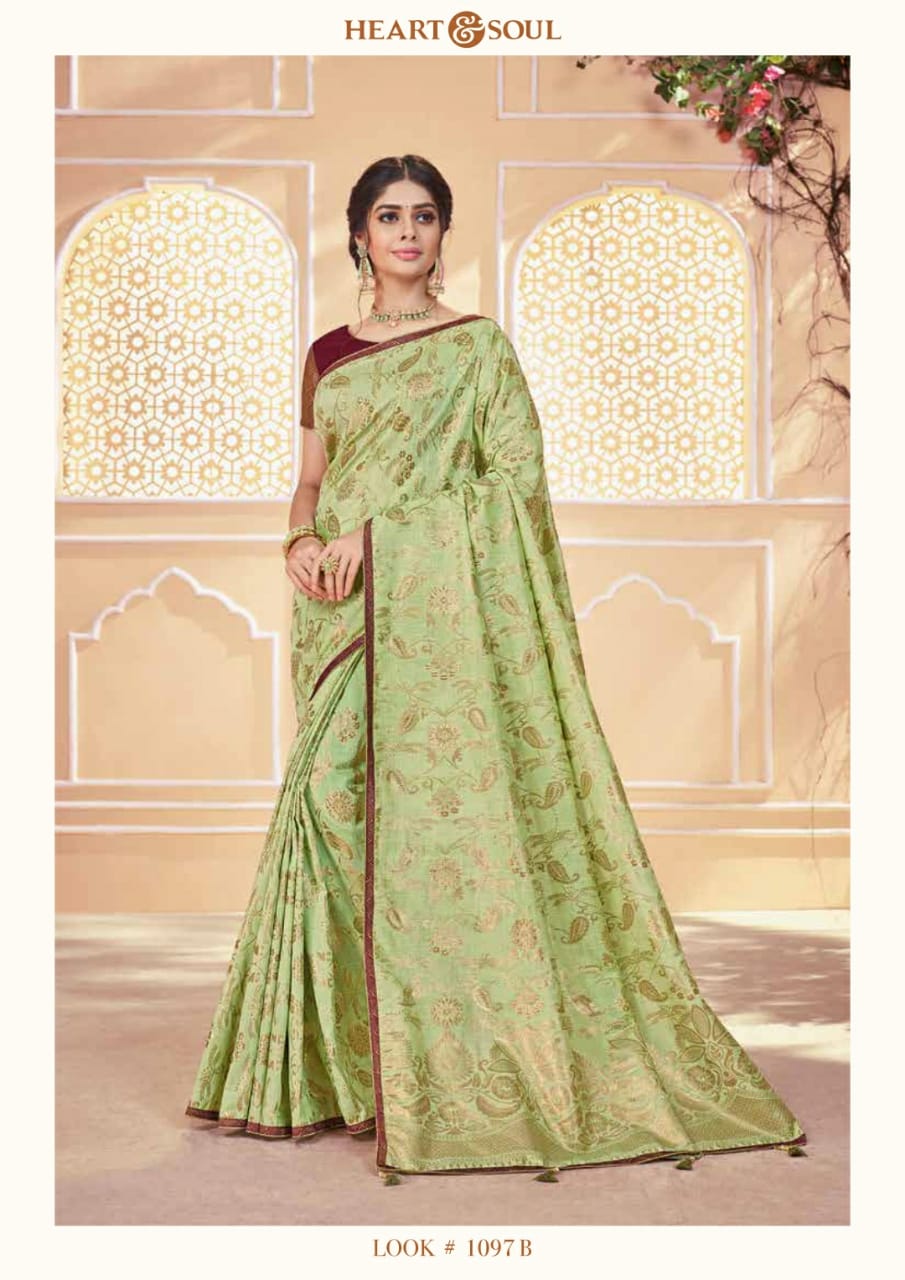 Tanaaz By Heart & Soul Indian Traditional Wear Collection Beautiful Stylish Fancy Colorful Party Wear & Occasional Wear Fancy Sarees At Wholesale Price