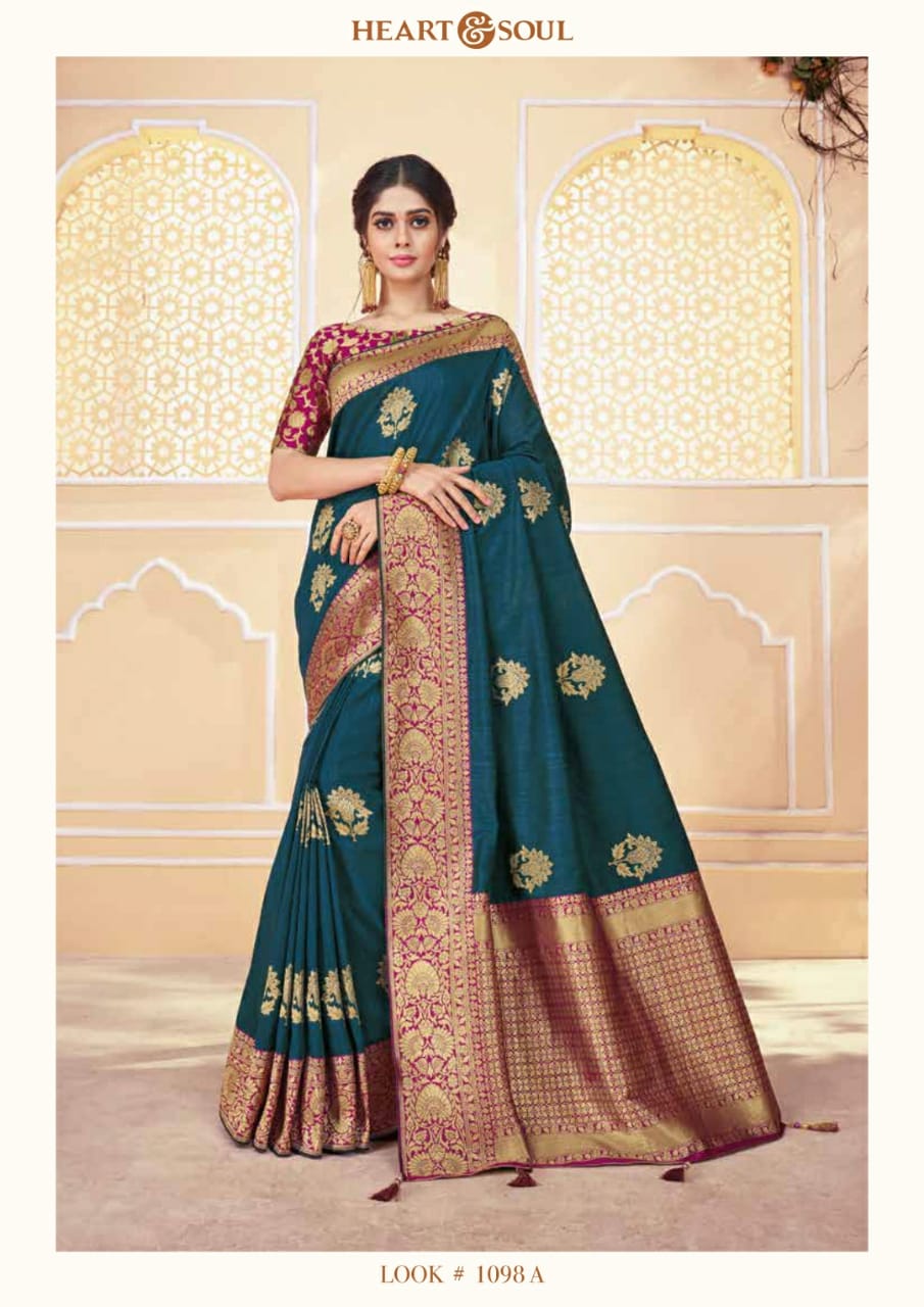 Tanaaz By Heart & Soul Indian Traditional Wear Collection Beautiful Stylish Fancy Colorful Party Wear & Occasional Wear Fancy Sarees At Wholesale Price