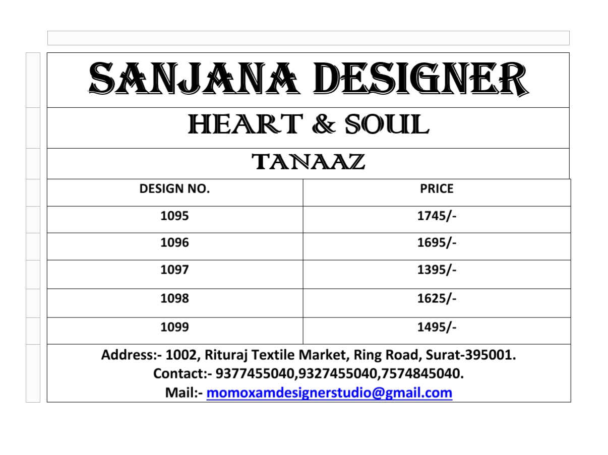 Tanaaz By Heart & Soul Indian Traditional Wear Collection Beautiful Stylish Fancy Colorful Party Wear & Occasional Wear Fancy Sarees At Wholesale Price