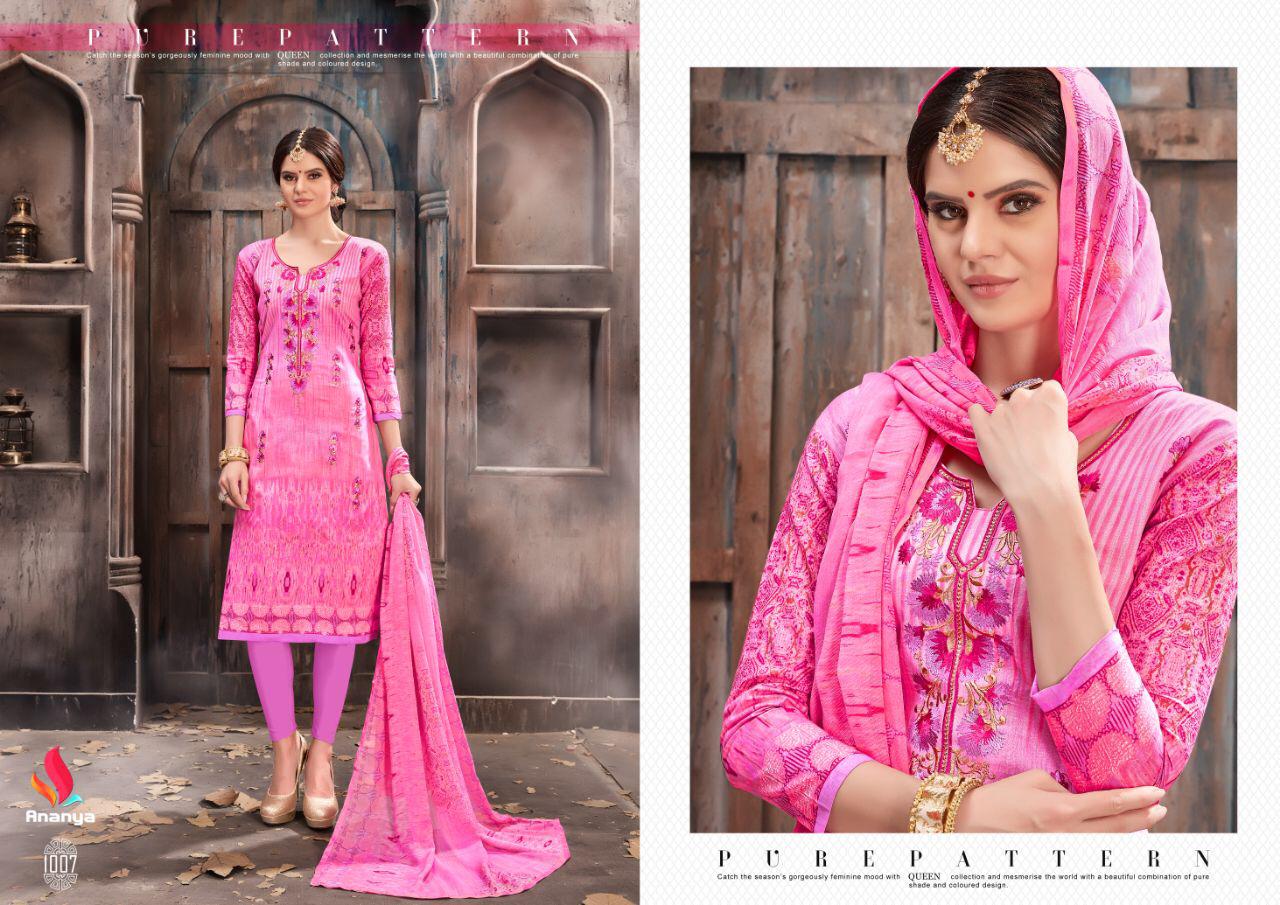 Tania By Ananya 1001 To 1010 Series Beautiful Winter Collection Suits Stylish Fancy Colorful Casual Wear & Ethnic Wear Pure Cotton Cambric Dresses At Wholesale Price