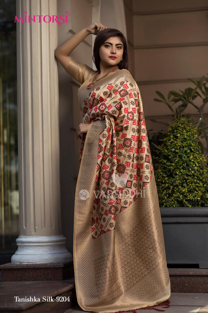 Tanishka Silk By Mintorsi 9201 To 9205 Series Designer Beautiful Indian Traditional Wear Colorful Fancy Party Wear & Occasional Wear Banarasi Silk Sarees At Wholesale Price