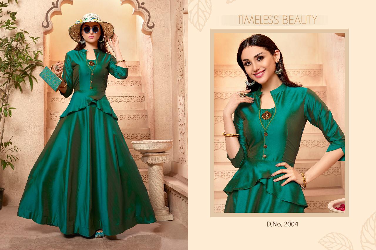 Tanmaya Vol-2 By T S Fashion 2001 To 2004 Series Beautiful Colorful Stylish Fancy Casual Wear & Ethnic Wear & Ready To Wear Pure Tapeta Satin Printed Kurtis At Wholesale Price