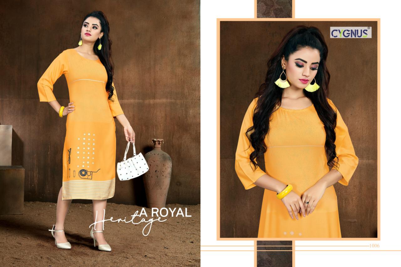 Tannu Vol-2 By Cygnus 01 To 08 Series Beautiful Stylish Colorful Fancy Party Wear & Ethnic Wear & Ready To Wear Rayon Printed Kurtis At Wholesale Price