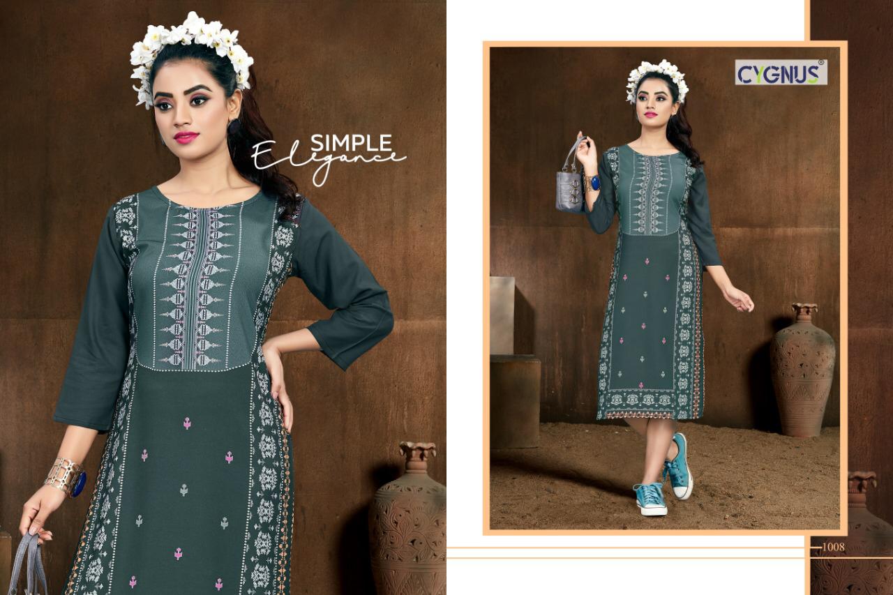Tannu Vol-2 By Cygnus 01 To 08 Series Beautiful Stylish Colorful Fancy Party Wear & Ethnic Wear & Ready To Wear Rayon Printed Kurtis At Wholesale Price