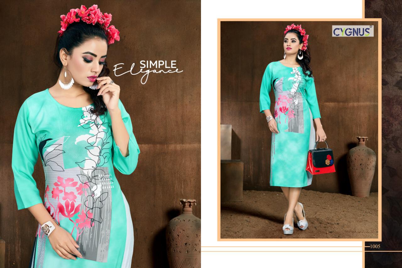 Tannu Vol-2 By Cygnus 01 To 08 Series Beautiful Stylish Colorful Fancy Party Wear & Ethnic Wear & Ready To Wear Rayon Printed Kurtis At Wholesale Price