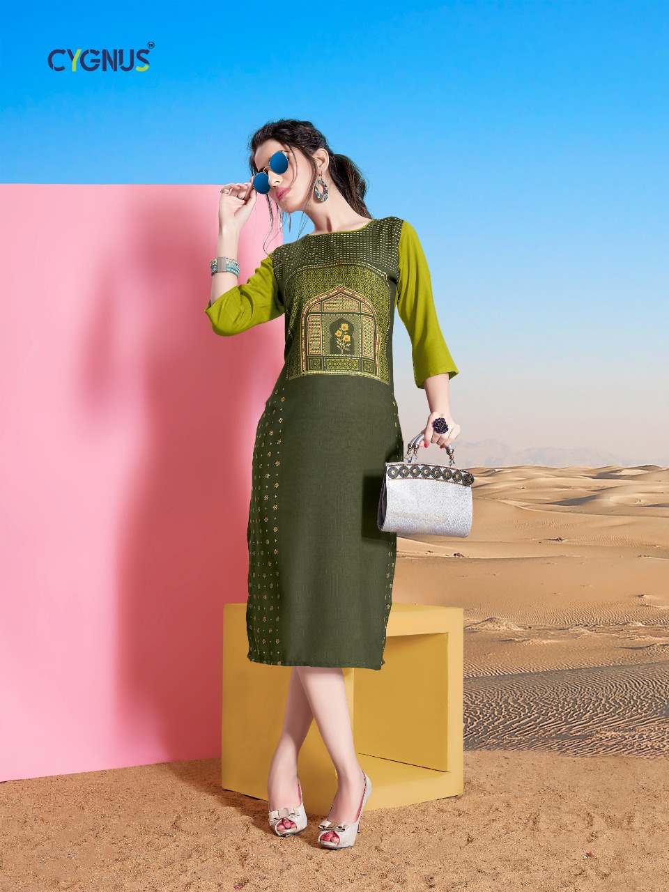 Tannu By Cygnus 1001 To 1008 Series Beautiful Colorful Stylish Fancy Casual Wear & Ethnic Wear & Ready To Wear Heavy Rayon Printed Kurtis At Wholesale Price