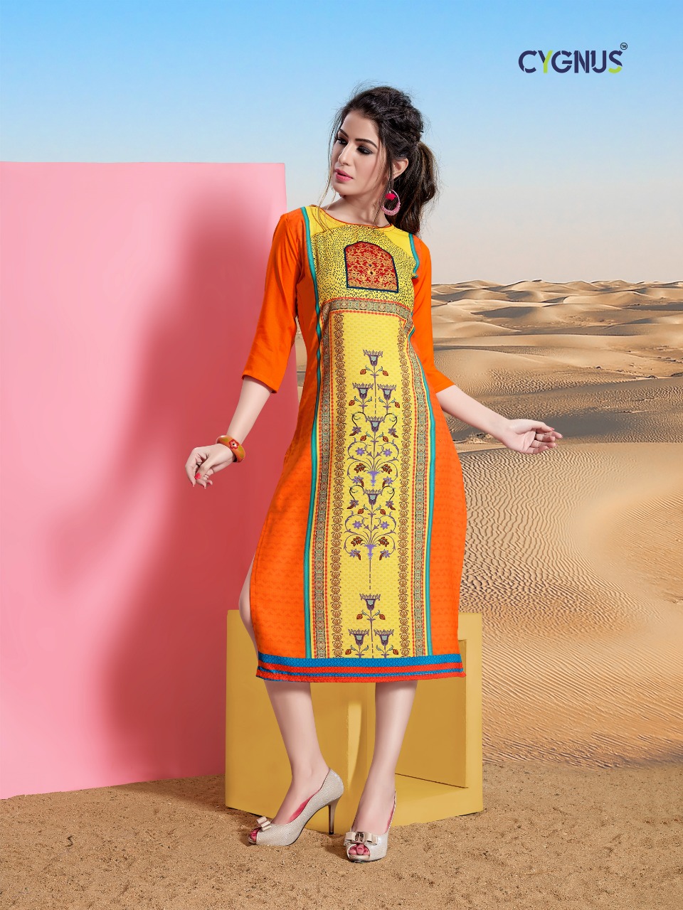 Tannu By Cygnus 1001 To 1008 Series Beautiful Colorful Stylish Fancy Casual Wear & Ethnic Wear & Ready To Wear Heavy Rayon Printed Kurtis At Wholesale Price
