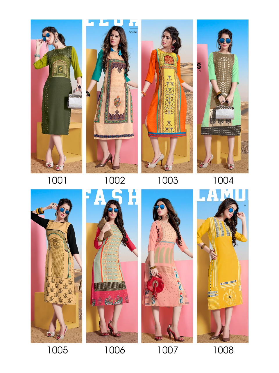 Tannu By Cygnus 1001 To 1008 Series Beautiful Colorful Stylish Fancy Casual Wear & Ethnic Wear & Ready To Wear Heavy Rayon Printed Kurtis At Wholesale Price